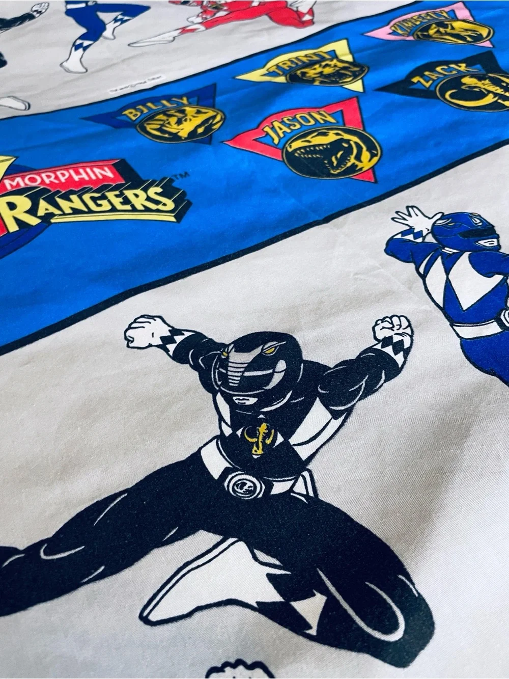 Vintage 90s Springs Sabin Power Rangers Full Size Flat Sheet